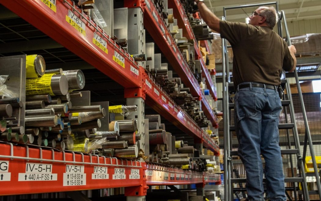 Material Stock Rack, Traceable and Confirmed Materials